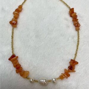 Handmade orange necklace